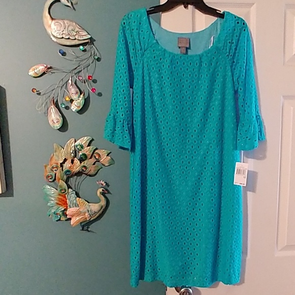 Rabbit Rabbit Rabbit Beautiful teal Dress - Picture 1 of 4